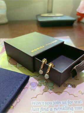 Monica Vinader 18k Rose Gold Vermeil Earrings